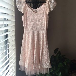 Peach lace dress